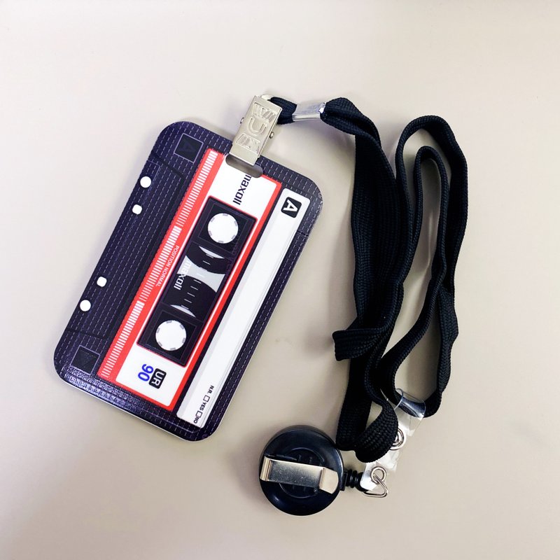 录音带造型 证件套/悠游夹 附可拆式伸缩背带 - 证件套/卡套 - 塑料 黑色