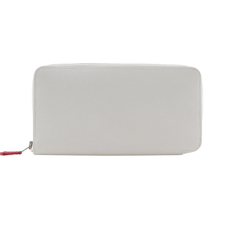 【日本直送】爱马仕 HERMES Azap Long Silk'In 长夹 Epsom 牛皮 白色 女仕【二手】 - 皮夹/钱包 - 真皮 白色