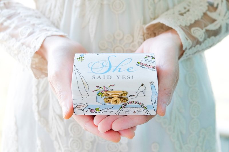 度身订造 - 结婚/求婚戒指盒 - 戒指 - 木头 白色