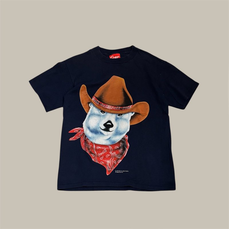 90s 美国古着可口可乐北极熊系列上衣 - 男装上衣/T 恤 - 棉．麻 多色