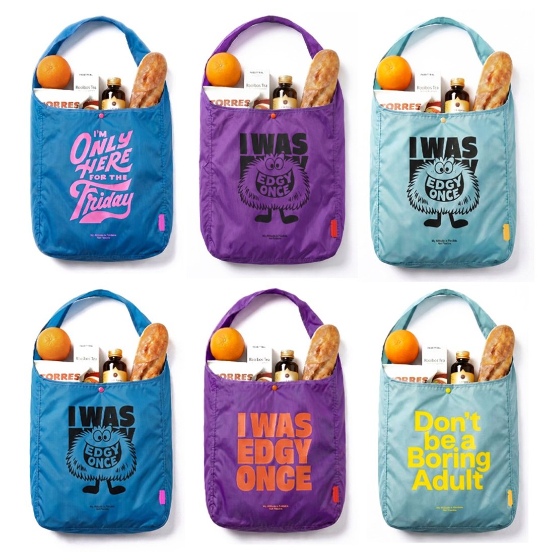 VOVAROVA - MY ATTITUDE BAG 可折大容量挎包购物袋 - 侧背包/斜挎包 - 尼龙 