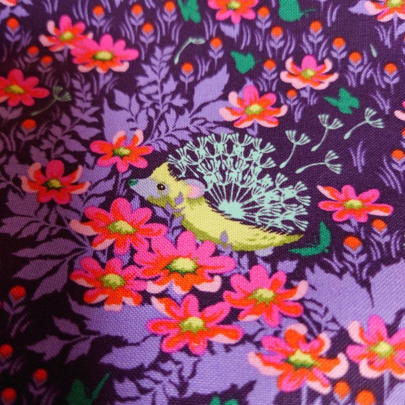 【Made to order】Dandelion Hedgehog Flower Skirt Purp / made in JAPAN / USA fabric - 裙子 - 棉．麻 紫色