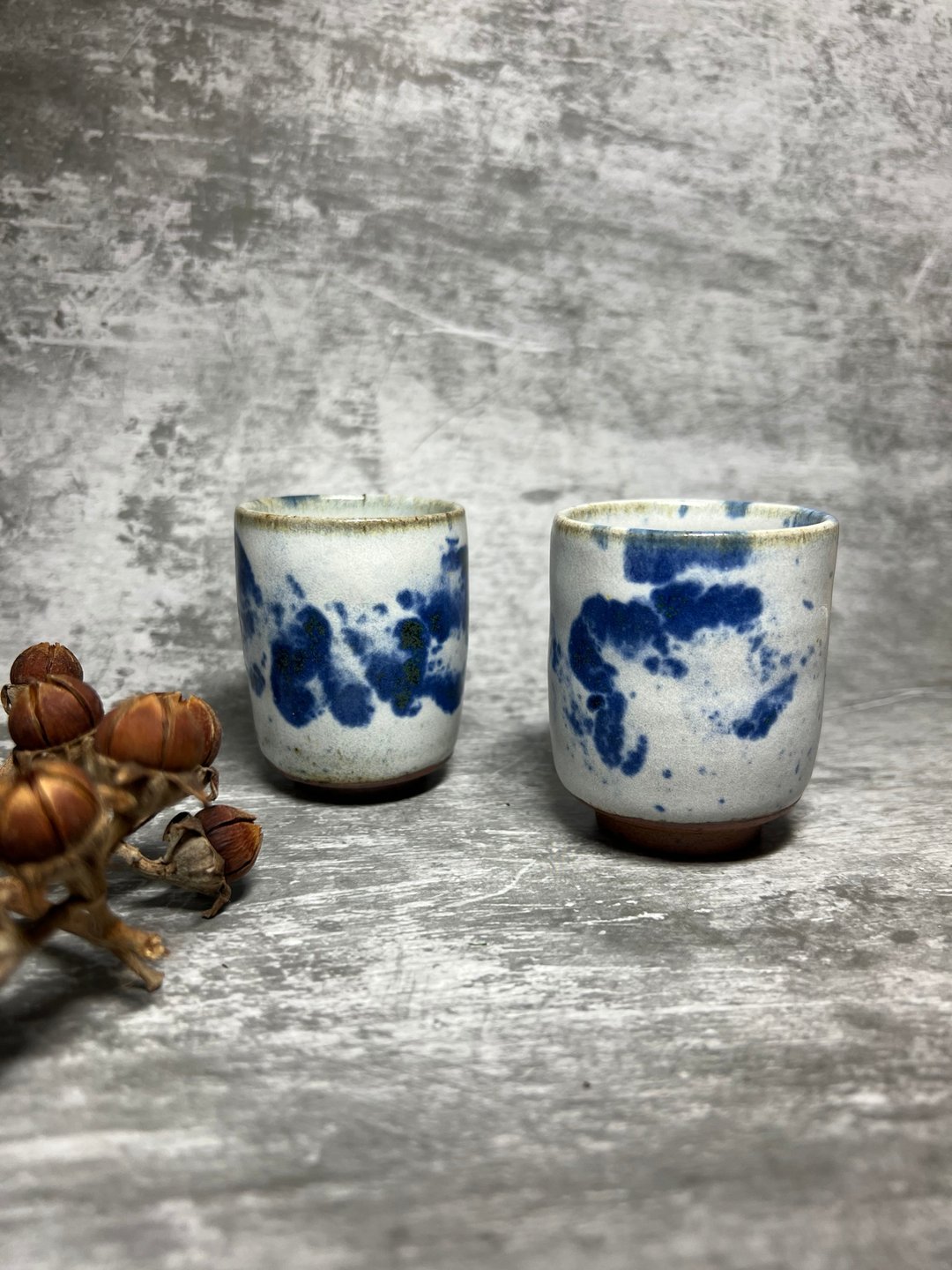 汝窑青瓷对杯组/夫妻对杯/手工陶器/手工对杯汝窑青瓷系列 - 茶具/茶杯 - 陶 