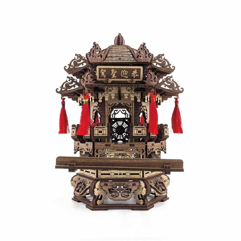 DIY材料包-庙宇系列-六角神轿 木头模型 神轿 木质立体拼图 礼物 - 木工/竹艺/纸艺 - 木头 咖啡色