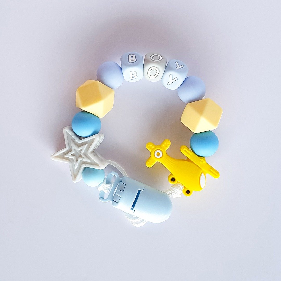 定制化 27厘米 boy 直升机 星星 奶嘴链 - 玩具/玩偶 - 其他材质 蓝色