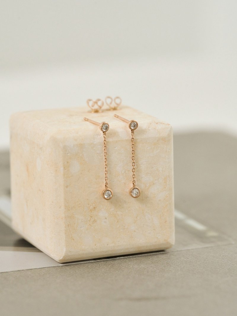 | FLEDGE摇曳耳环 | 18K金 钻石轻珠宝//圣诞礼物 - 耳环/耳夹 - 贵金属 