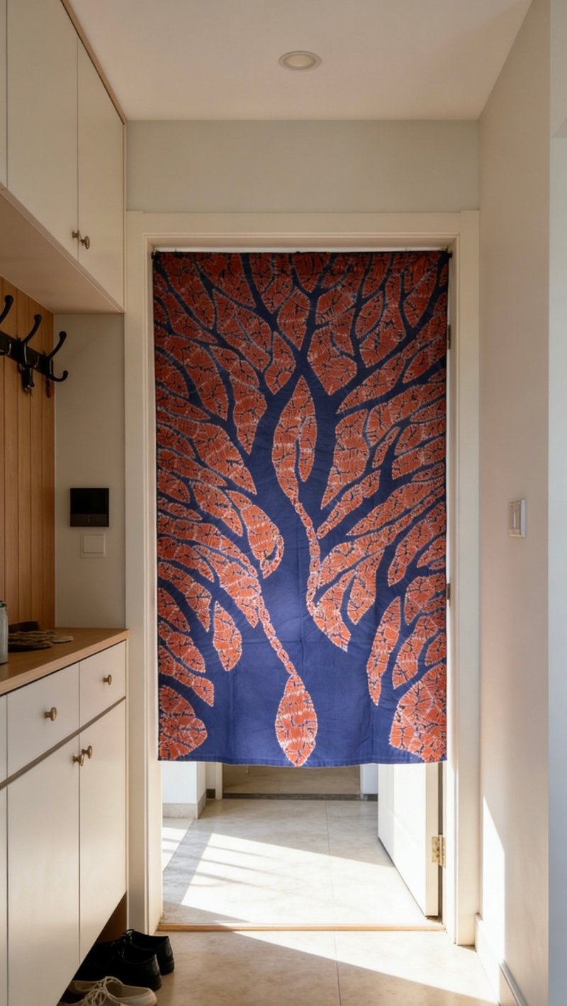 生命之树扎染植物染挂布 - 海报/装饰画/版画 - 棉．麻 蓝色