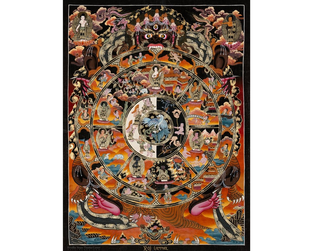 藏传佛教生死轮唐卡画作 - 墙贴/壁贴 - 其他材质 多色