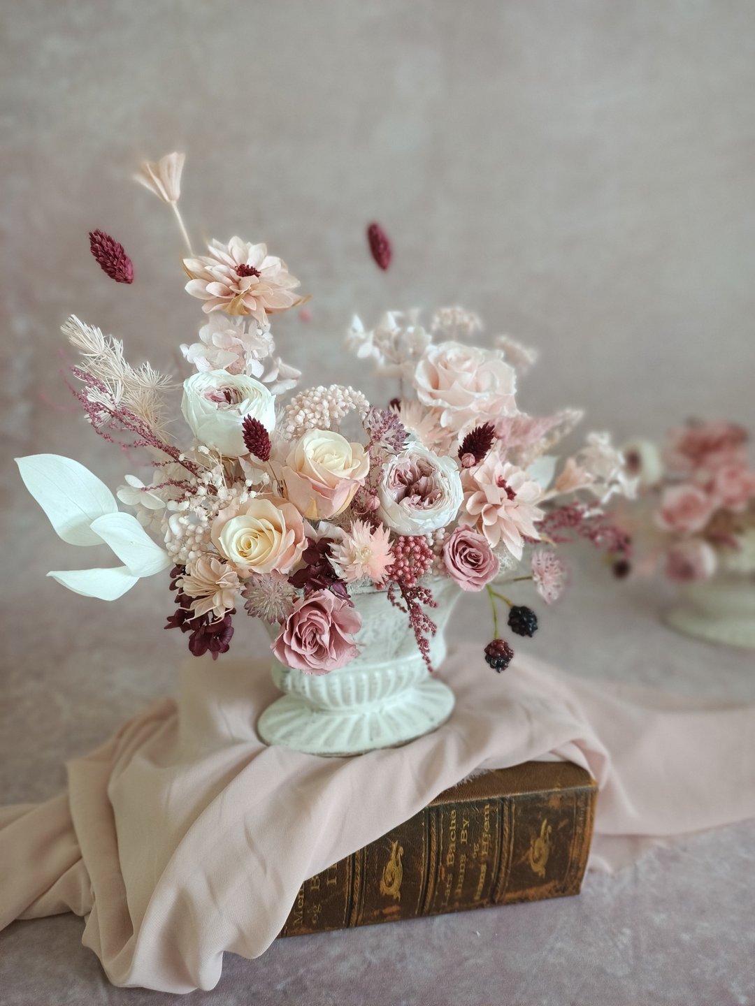 韩式永生花盆花 不凋干燥花/母亲节/开幕盆花/新居落成/展览祝贺 - 干燥花/捧花 - 植物．花 