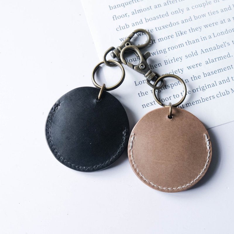 【定制】大楼磁扣套/感应扣套/中英文刻字/圆形古铜五金配件 - 收纳用品 - 真皮 多色