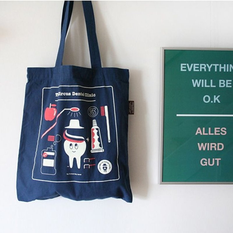 CBB男孩马戏团-纯棉托特包03M-牙科诊所,CBB36439 - 手提包/手提袋 - 棉．麻 蓝色