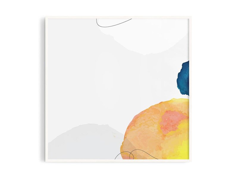 色彩图10_3丨插画/挂画/海报/台湾制原木画框/A4/尺寸可定制 - 海报/装饰画/版画 - 纸 橘色