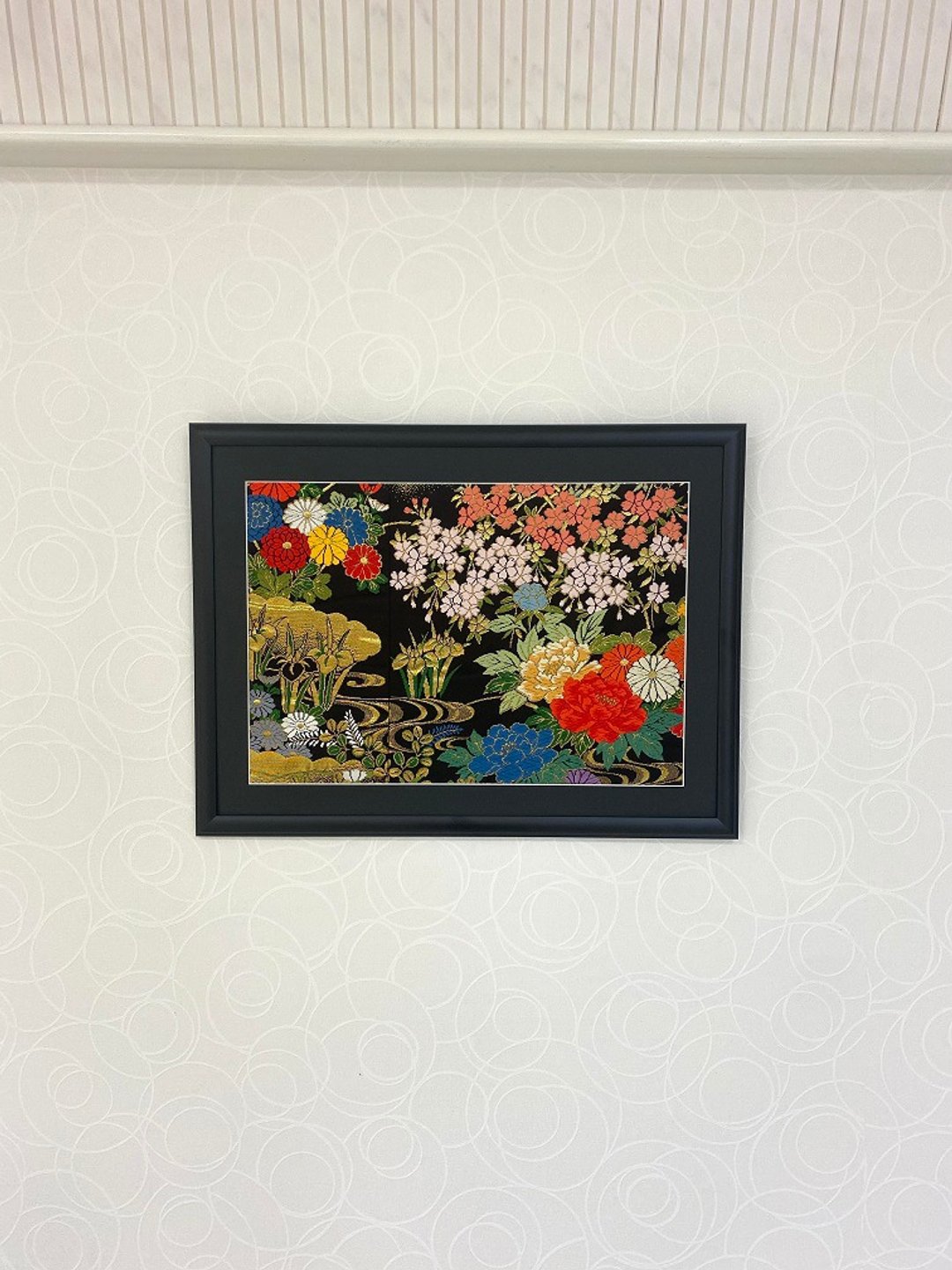 和服刺绣画框 101 : 现代和风装饰 复古色打挂 日本制造 - 墙贴/壁贴 - 丝．绢 黑色