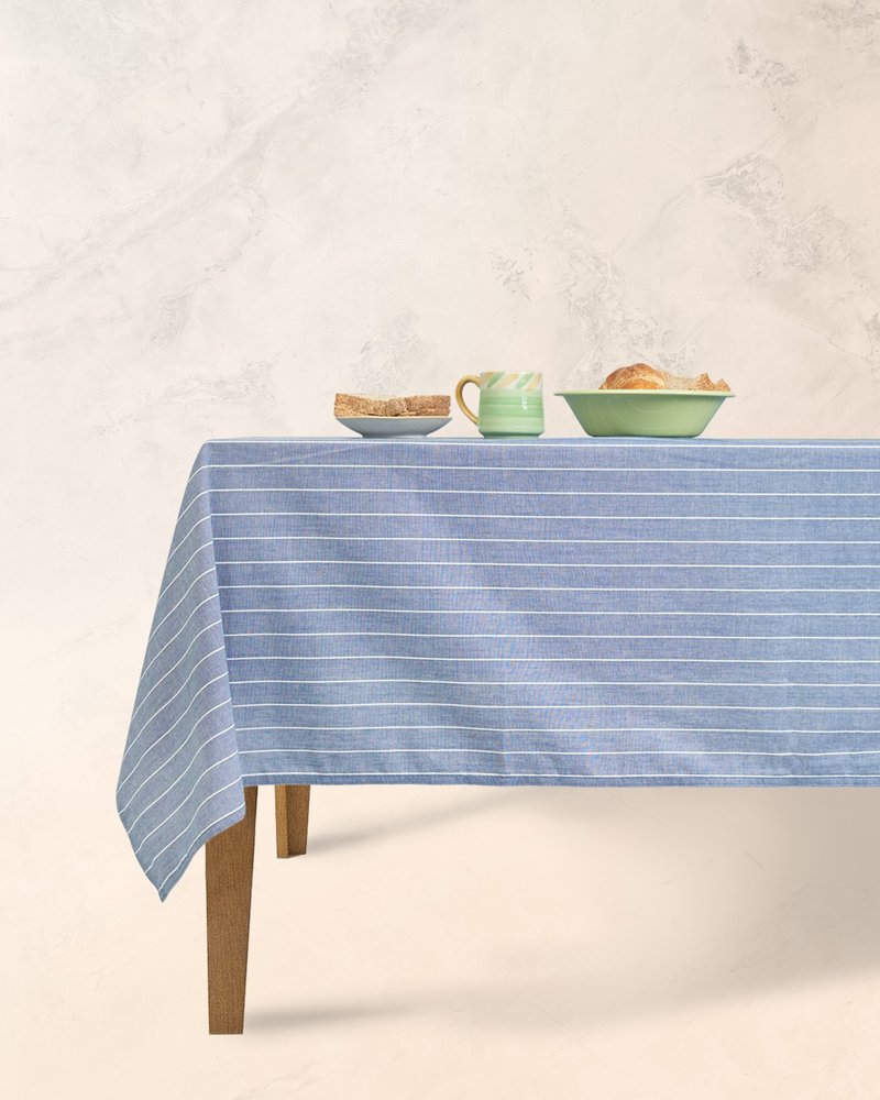 Han&Co. Table Cloth – Arctic Stripe HCTBC 桌布 - 餐桌/书桌 - 棉．麻 蓝色