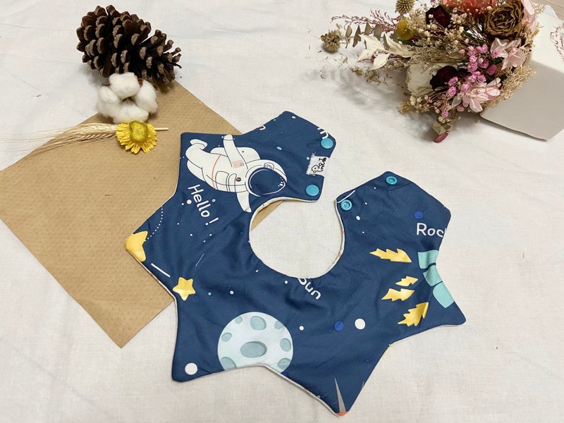 订制的 太空漫步 星星兜 花形兜 - 围嘴/口水巾 - 棉．麻 