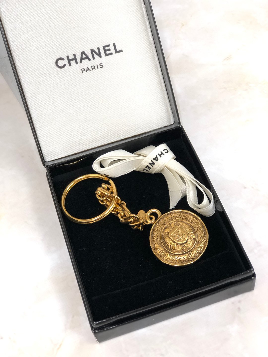 【日本直送，铭牌二手包装】CHANEL 香奈儿 Coco Mark Charm 金 Vintage Vintage Old tzbtji - 吊饰 - 真皮 金色