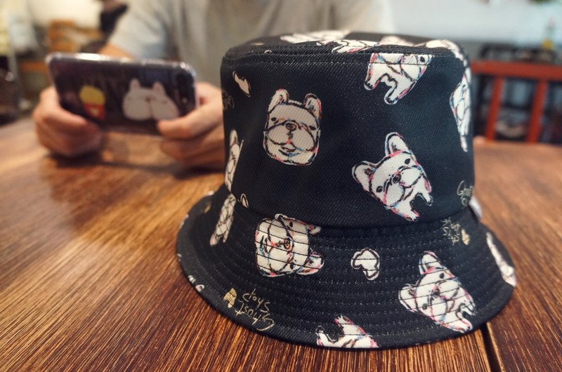 (售完)【Hello福宝 】-法斗渔夫帽- 低调黑 - 帽子 - 其他材质 黑色