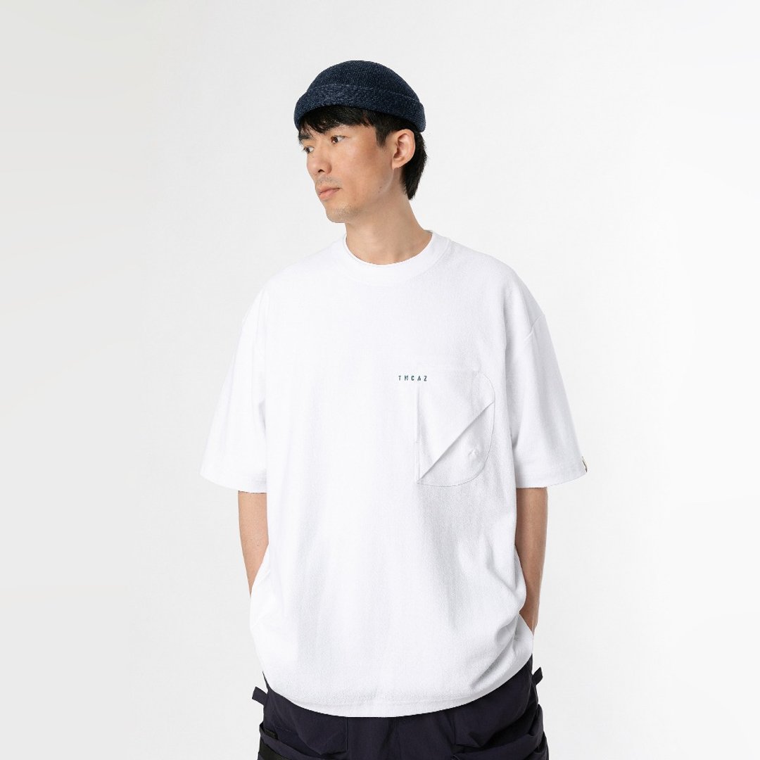 3D Dual-Pocket Tee城市通勤立体轮廓双层口袋宽松短袖T恤 - 男装上衣/T 恤 - 棉 