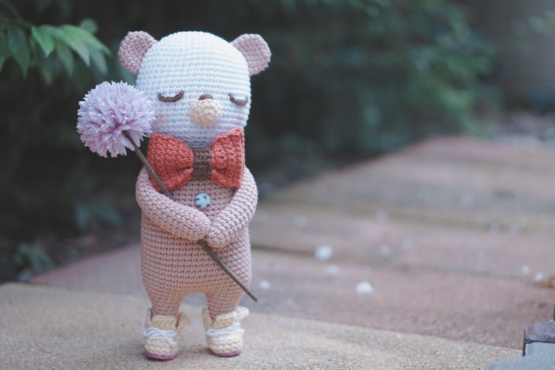 PDF Pattern Drowsy bear - 编织/刺绣/羊毛毡/裁缝 - 其他材质 咖啡色