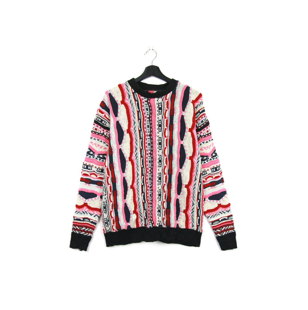 Back to Green:: 立体针织毛衣 粉色糖 //vintage sweater - 女装针织衫/毛衣 - 羊毛 