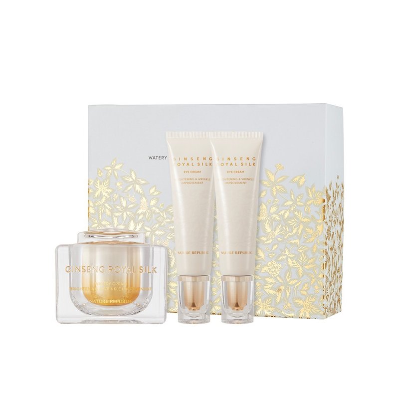 Nature Republic 人蔘蜂王柔丝套装 水润霜60ml + 眼霜30ml - 旅行套装 - 其他材质 