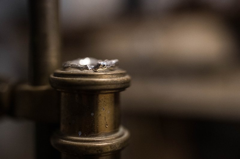 Gaia系列・ 砂砾 | 925 silver 戒指 - 戒指 - 纯银 银色