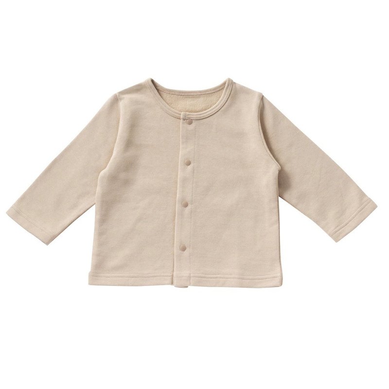 【日本OP mini】婴幼童四季开襟外套-米色 - 童装外套 - 棉．麻 