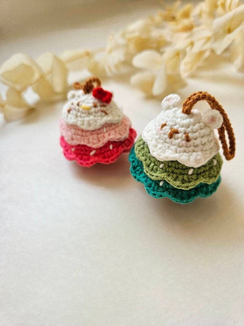 手作吊饰 x 圣诞物语 x  雪白熊迷你圣诞树 - 吊饰 - 其他材质 绿色