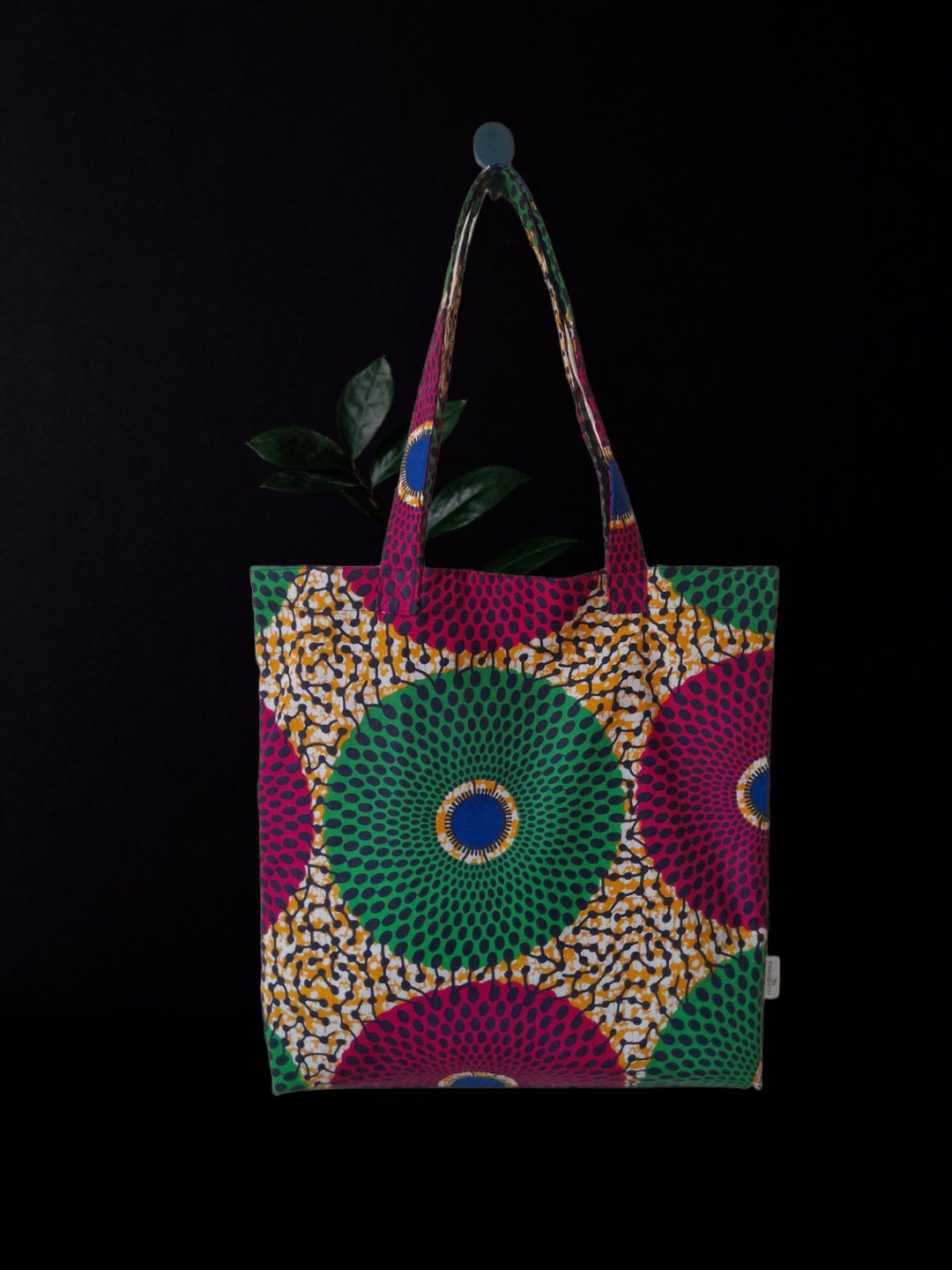 Handmade Summer  African Print Cotton Tote Bag Ankara - 手提包/手提袋 - 棉 绿色