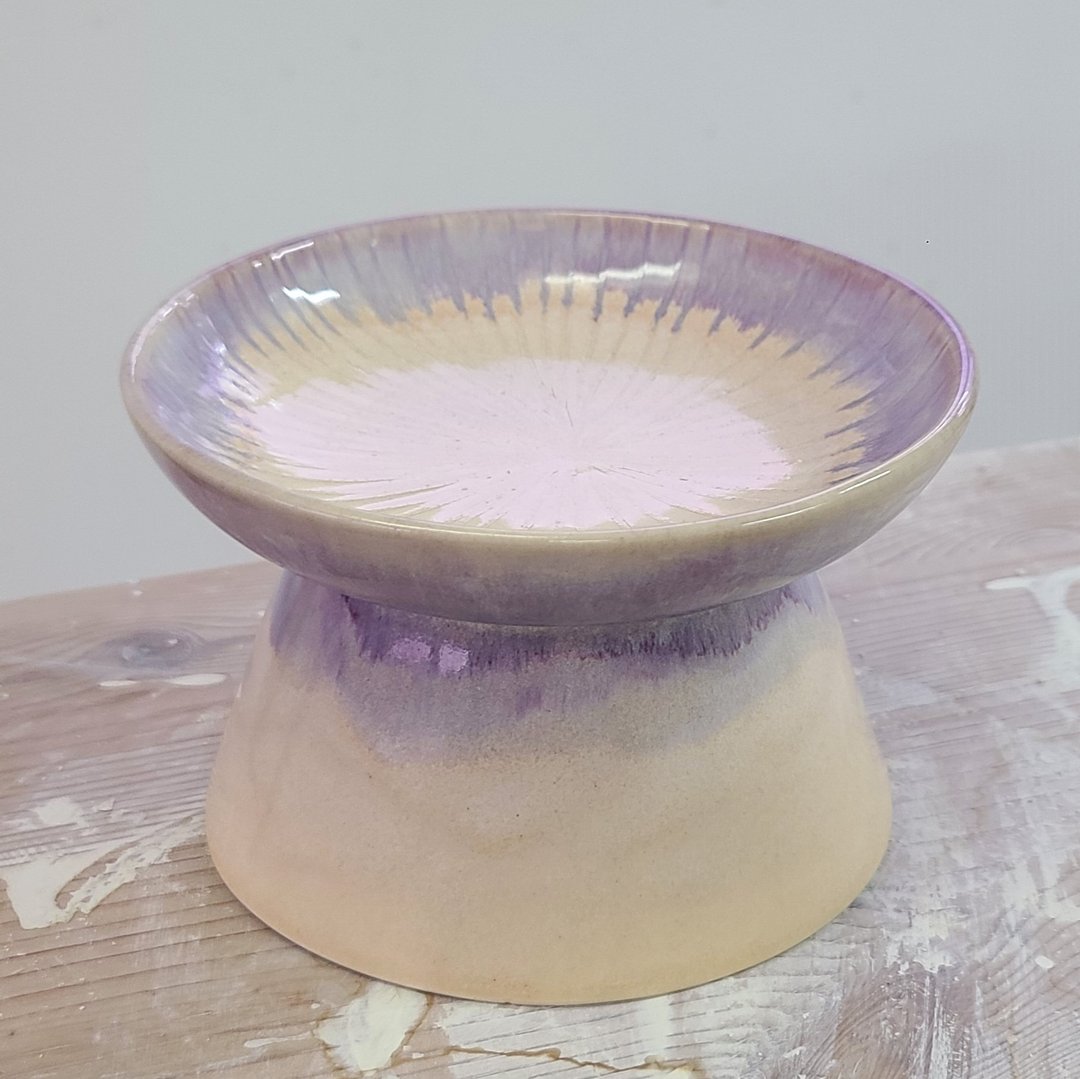 艺术流釉点心食盆饰品盆蛋糕盆 - 盘子/餐盘/盘架 - 陶 紫色