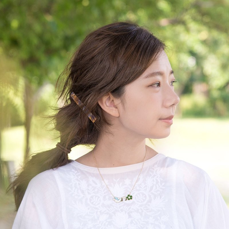 鸟语花乐 手作造型排链 - 项链 - 珐琅 绿色