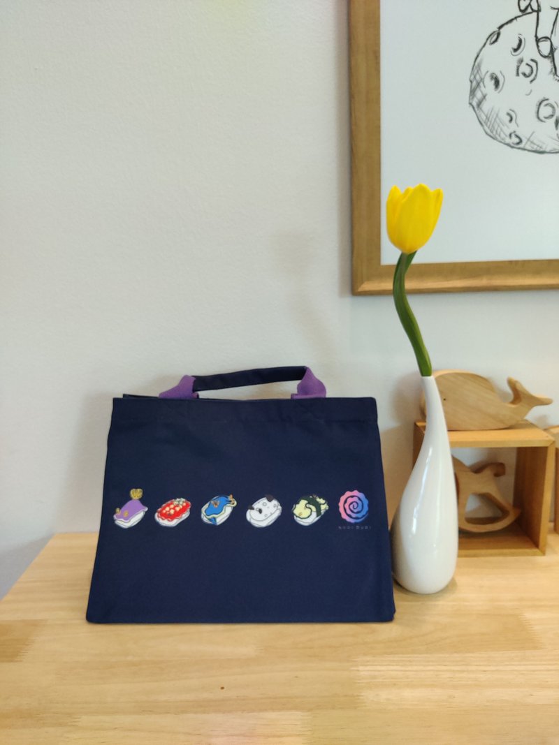 NUDIDUDI TOTE BAG Nudi and Sushi - 手提包/手提袋 - 聚酯纤维 蓝色