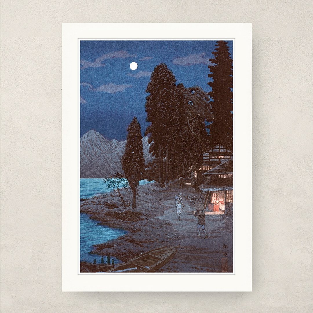 【B4 艺术画卡・B4 Poster】高桥松亭・中禅寺湖 - 海报/装饰画/版画 - 纸 红色
