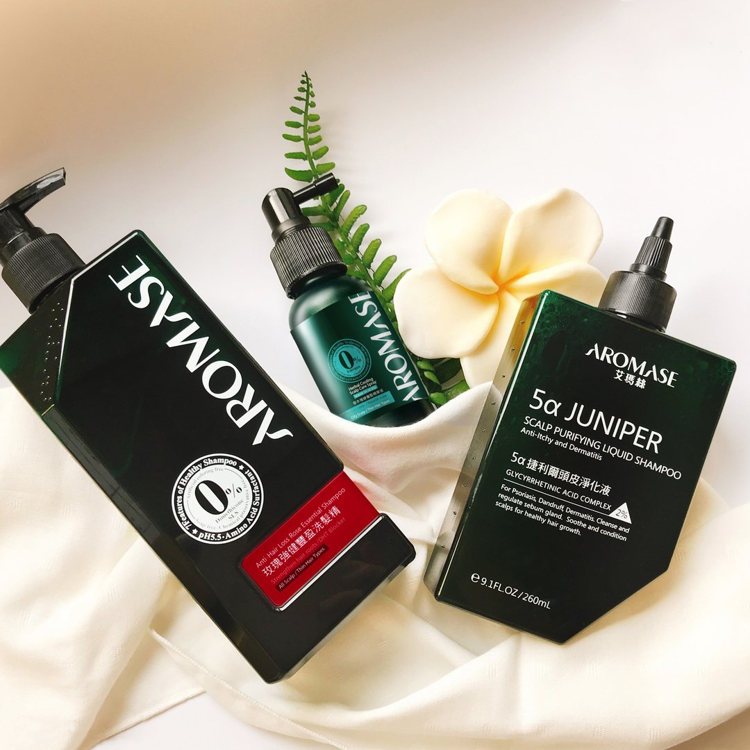 玫瑰强健丰盈头皮洗发护理组【限定加赠草本养发液40mL】 - 洗发用品 - 精油 红色
