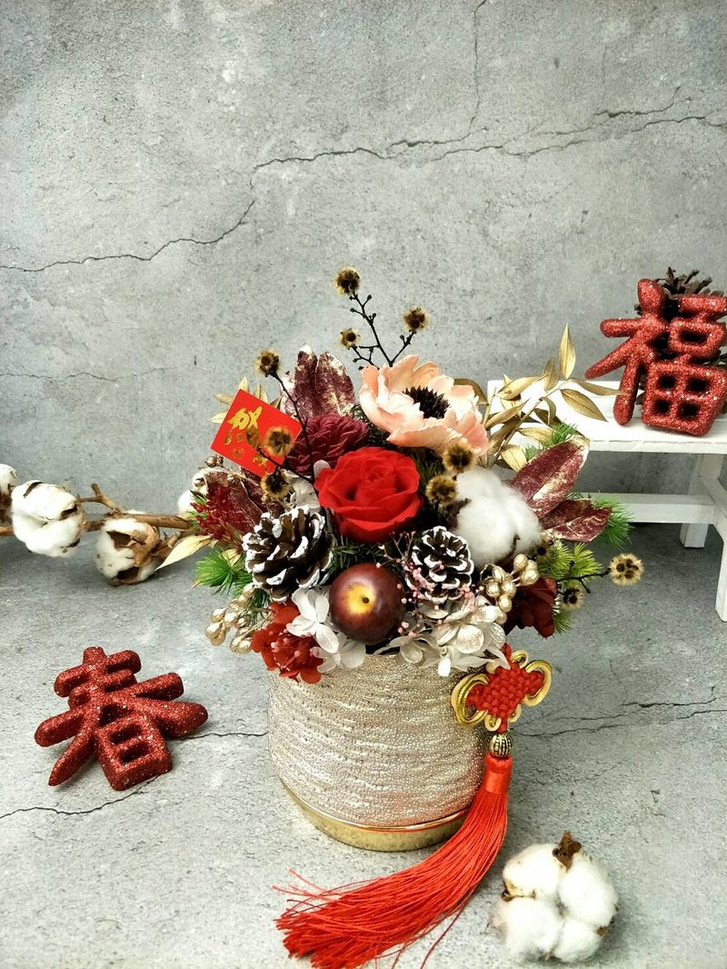 【 1人开班】花艺课程-贺新年中式花礼 永生花/新年/居家布置 - 植栽 - 植物．花 