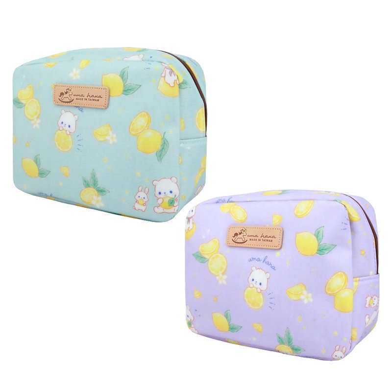 【莱姆熊兔-方化妆包】台湾制造旅行万用收纳化妆包防水方化妆包 - 化妆包/杂物包 - 防水材质 