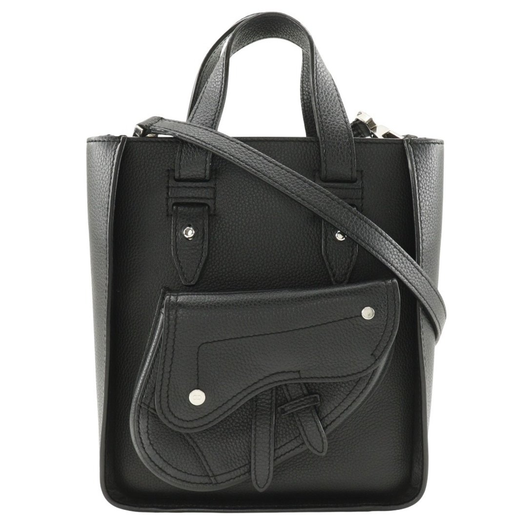 【日本直送】Christian Dior 迪奥 Saddle Mini Tote 手提包 2WAY 肩背包 小牛皮 黑色 женские 【二手品】 - 手提包/手提袋 - 真皮 黑色