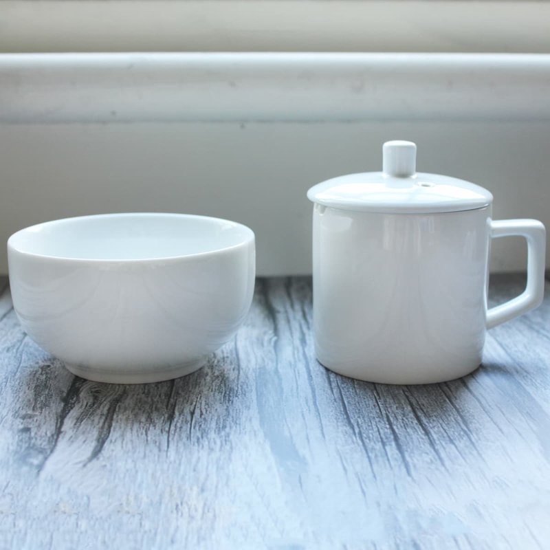 白瓷标准评鉴杯组 | 鉴定杯150cc | 茶碗200cc | 专业茶具 | 泡茶 - 茶具/茶杯 - 陶 白色