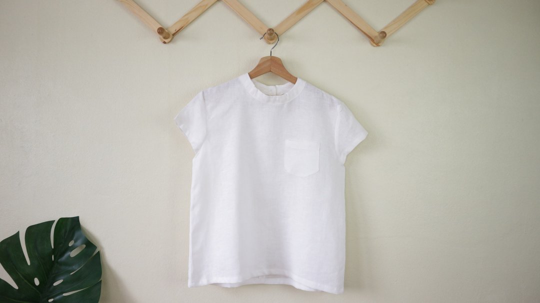 Turtle top in white - 女装 T 恤 - 棉 