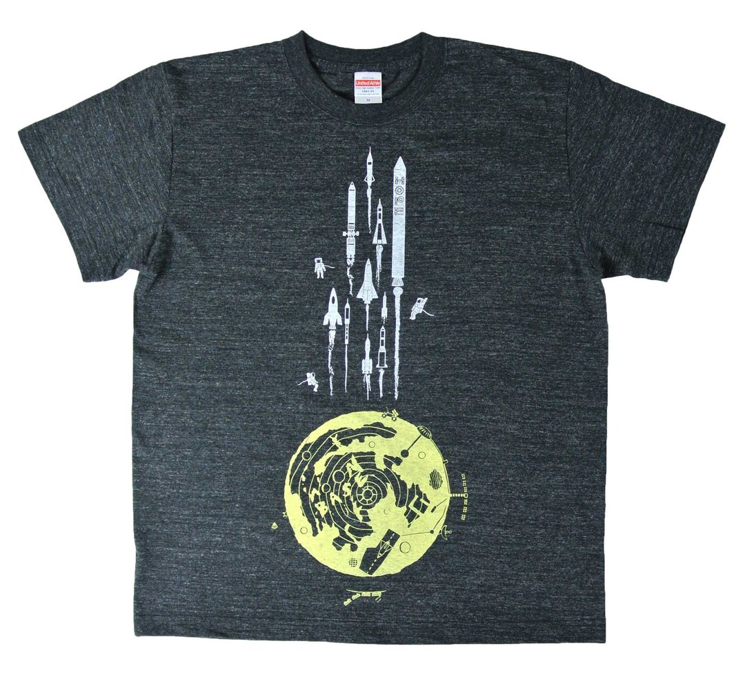 Rocket from the Moon Base T-shirt Mens - 男装上衣/T 恤 - 其他材质 黑色