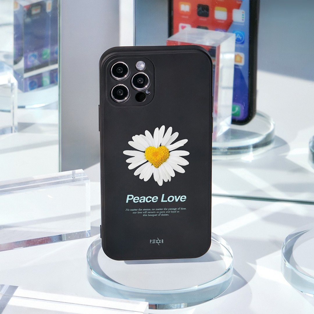 P.STAR Peace Love纯色硅胶iPhone手机壳 - 手机壳/手机套 - 硅胶 黑色