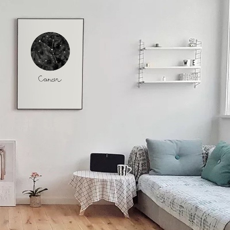 巨蟹座 Cancer-咖啡厅挂画/卧房/十二星座/床头画/星际/餐厅 - 海报/装饰画/版画 - 其他材质 多色