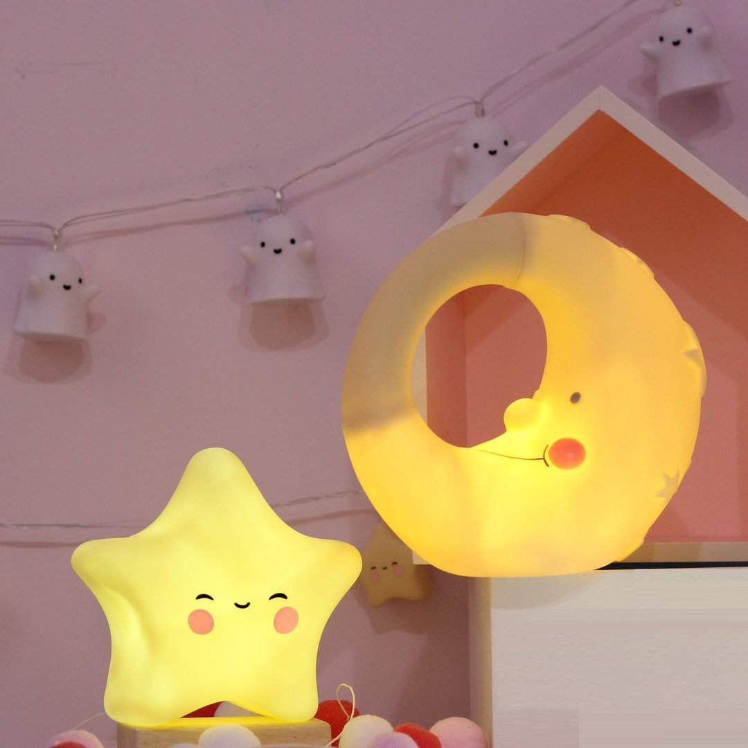 【温馨夜晚组】Someshine充电小夜灯(星星+月亮) - 灯具/灯饰 - 其他材质 黄色
