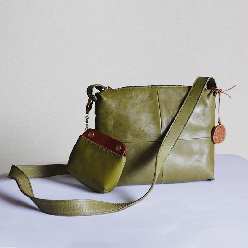 女士优质牛皮肩包，小巧斜挎皮包，适合旅行，轻便，长钱包 - 侧背包/斜挎包 - 真皮 多色