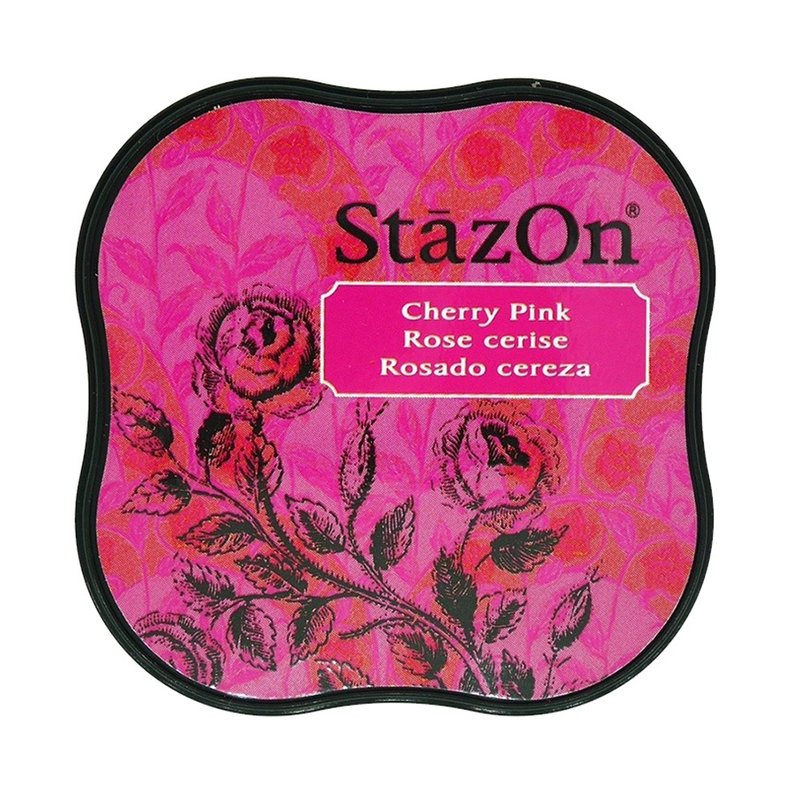 【TSUKINEKO 日本月猫】油性迷你印台 樱桃粉 - 印章/印台 - 塑料 粉红色