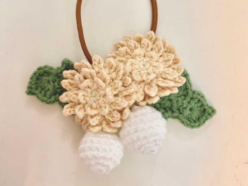 Dandelion • 蒲公英 钩花编织 花系 饰品 定制 发圈 发饰 - 发饰 - 棉．麻 黄色