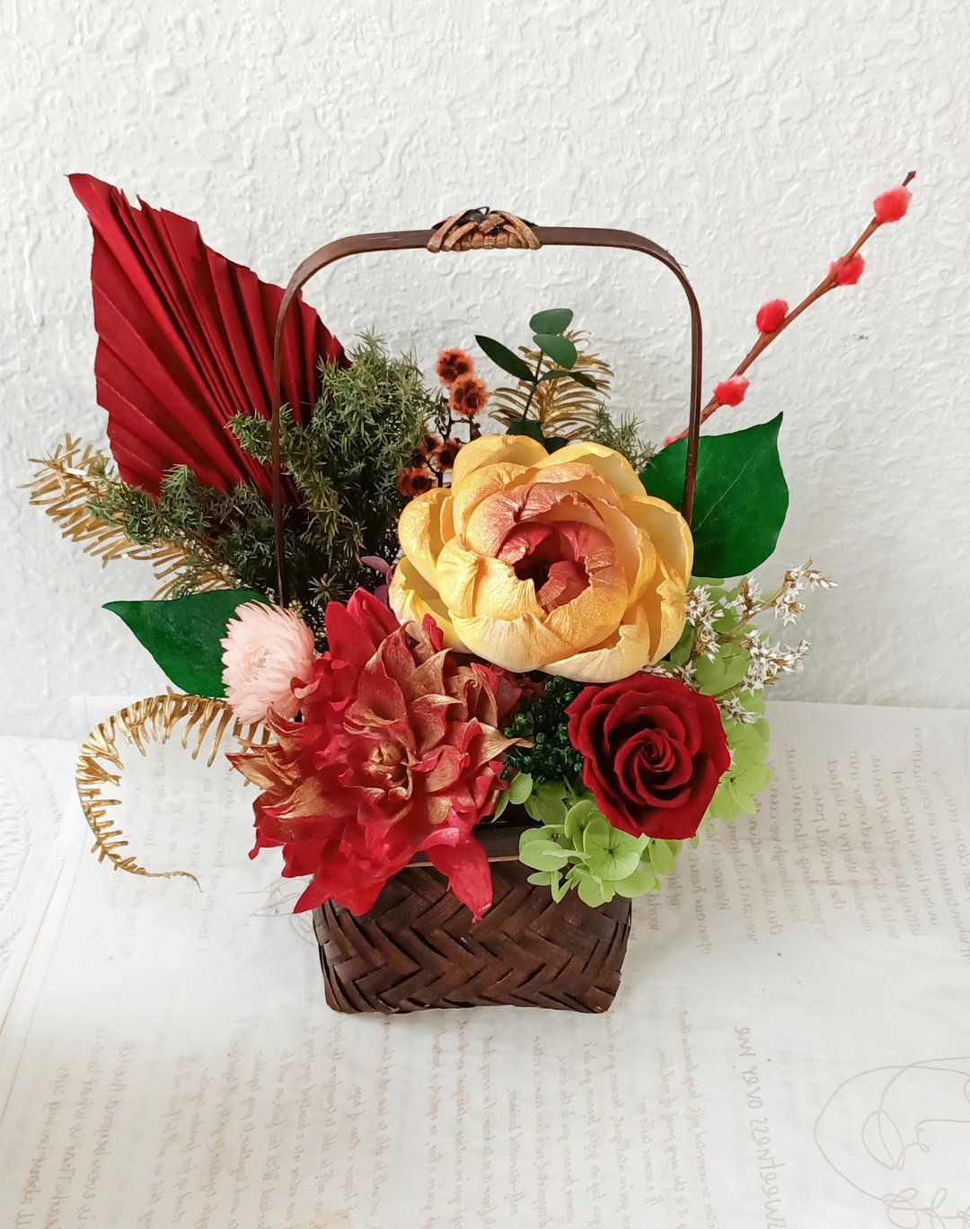 【福慧】永生花/干燥花/新年/开幕志庆/乔迁 - 干燥花/捧花 - 植物．花 红色
