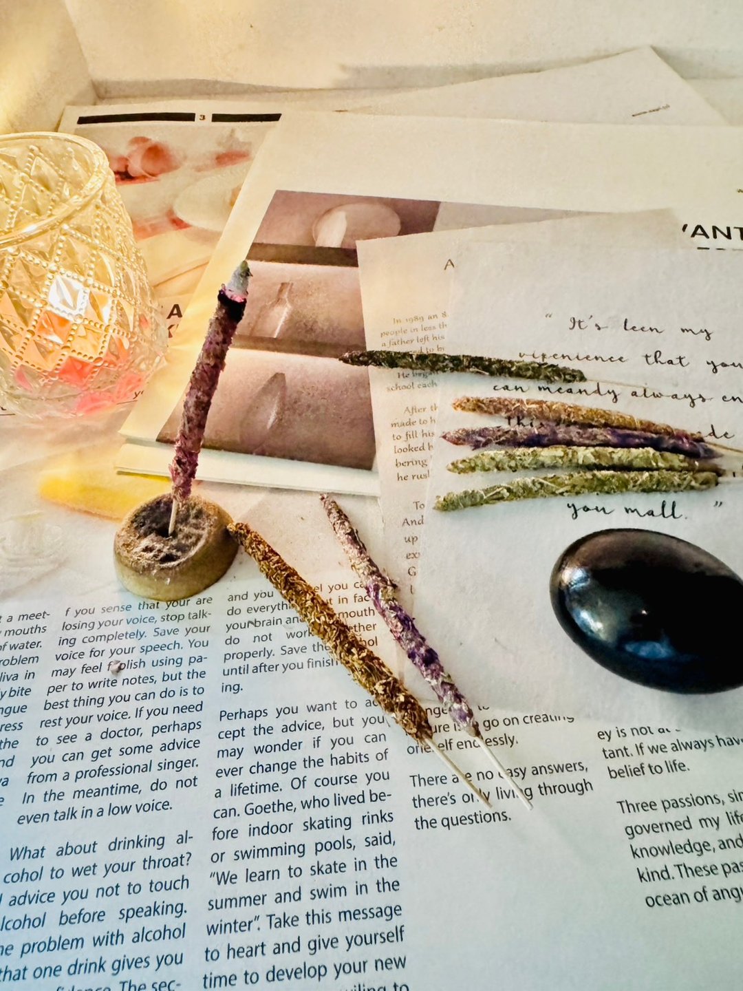 【Rose Tree】迷你南美药草线香。手作制作。净化空间 - 香薰/精油/线香 - 其他材质 金色