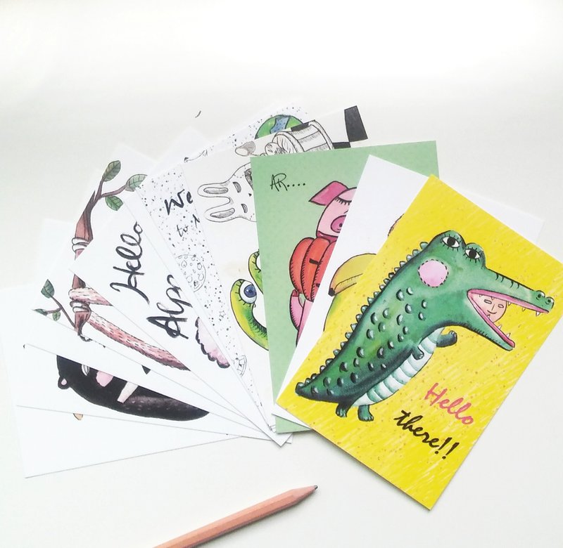 明信片-手绘(9张组合, 可自选/隋机) - 卡片/明信片 - 纸 