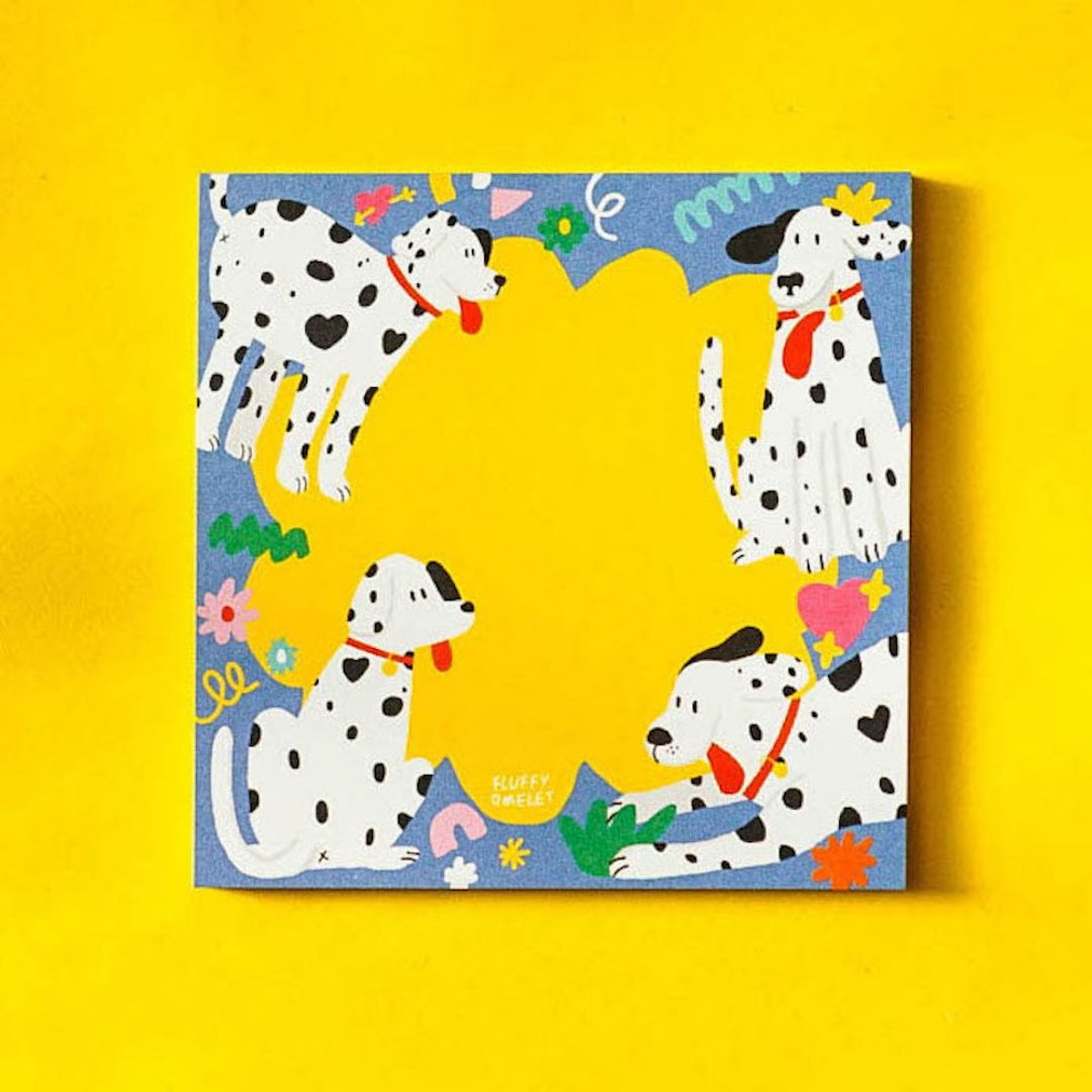 DOTTY DOG MEMO PAD - 便条纸/标签贴 - 纸 黄色